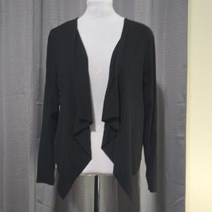 SHEIN Black Waterfall Front Blazer